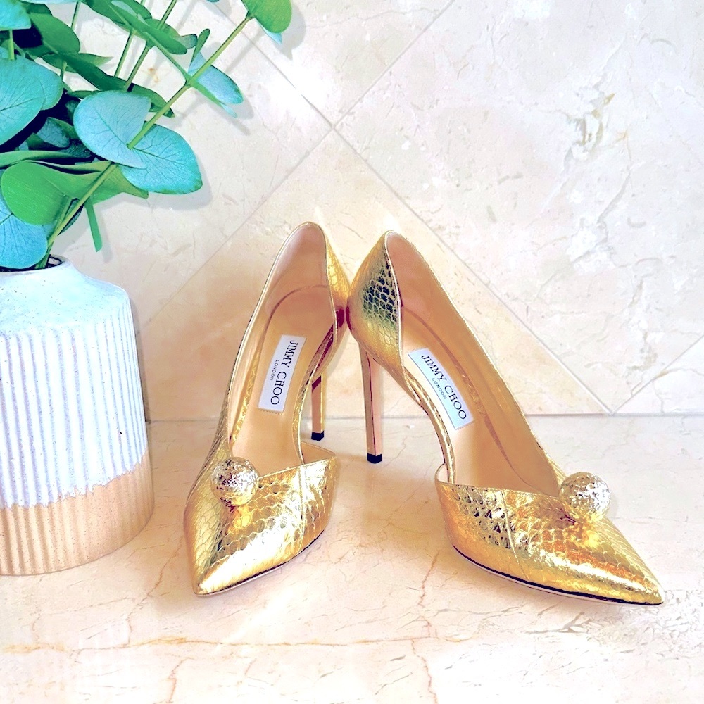 Jimmy CHOO gold pumps